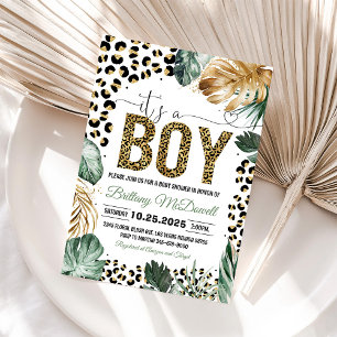 Leopard print Baby Shower Invitation