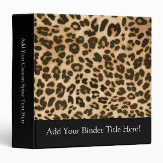 Leopard Print Background 3 Ring Binder