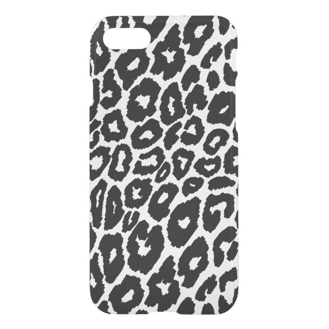 Leopard Print Background Changer Clear Uncommon iPhone Case (Back)