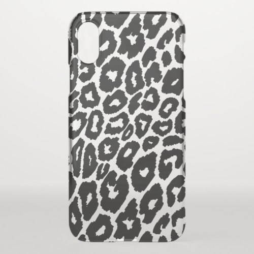 Leopard Print Background Changer Clear iPhone X Case