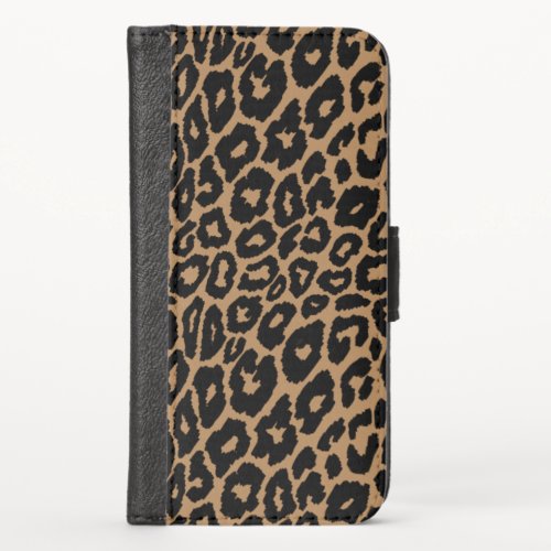 Leopard Print Background Changer iPhone X Wallet Case