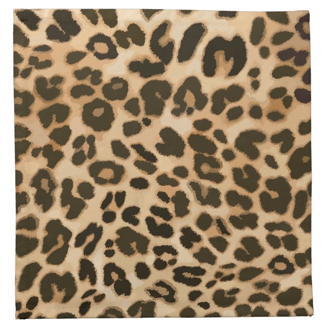 Leopard Print Background Cloth Napkin (Front)