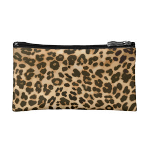 Leopard Print Background Cosmetic Bag