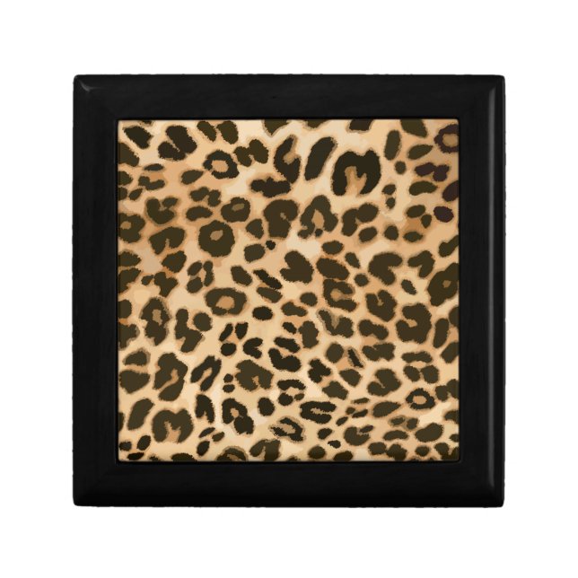 Leopard Print Background Jewelry Box (Front)