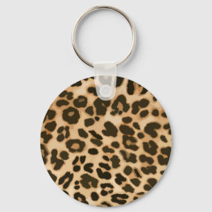 Leopard Print Background Keychain