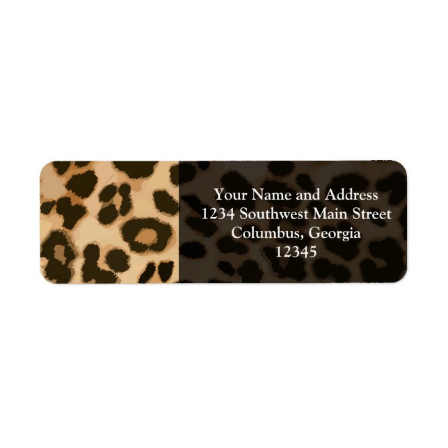 Leopard Print Background Label (Front)