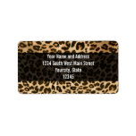 Leopard Print Background Label