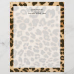 Leopard Print Background Letterhead