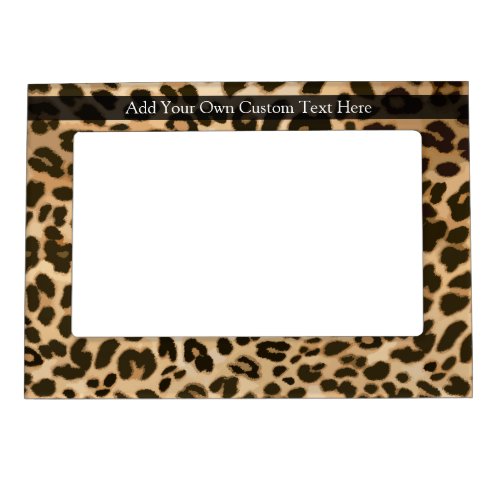 Leopard Print Background Magnetic Photo Frame