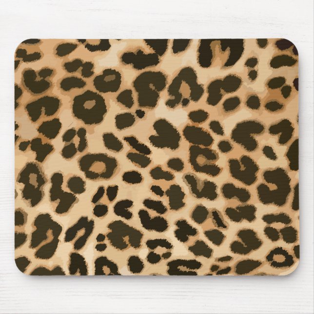 Leopard Print Background Mouse Pad (Front)
