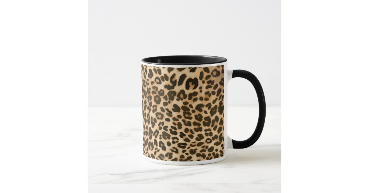 Leopard Print Background Mug | Zazzle