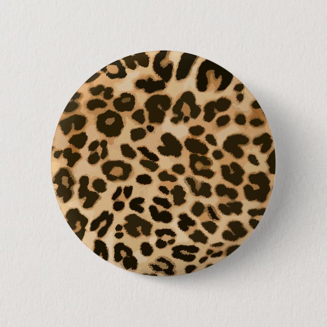 Leopard Print Background Pinback Button (Front)