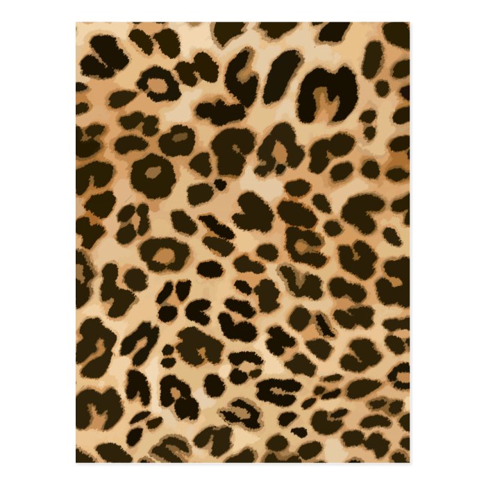 Leopard Print Background Postcards