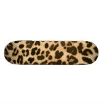 Leopard Print Background Skateboard