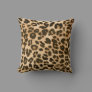 Leopard Print Background Throw Pillow