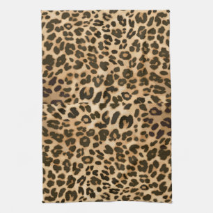 Leopard Print Background Towel