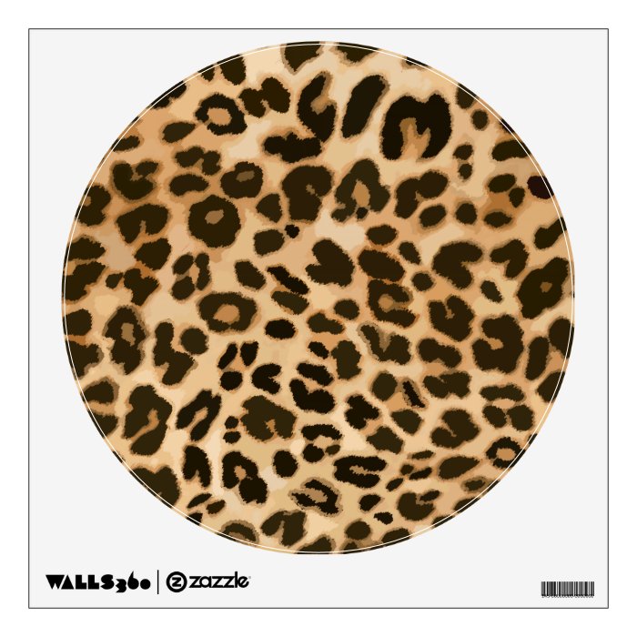 Leopard Print Background Wall Sticker | Zazzle