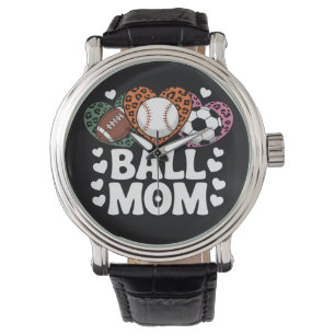 Leopard Print Ball Mom Shirt Watch