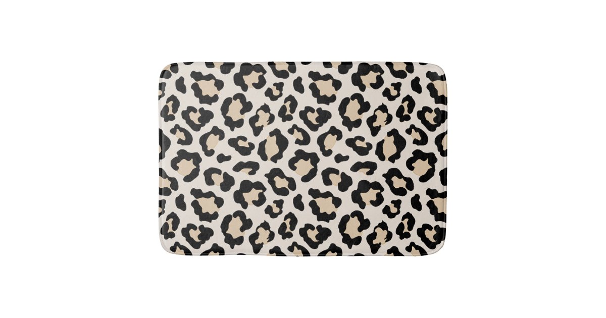 Leopard print bath mat | Zazzle