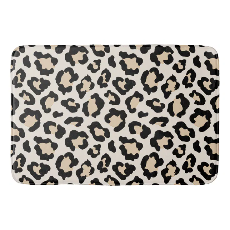 Leopard print bath mat Zazzle