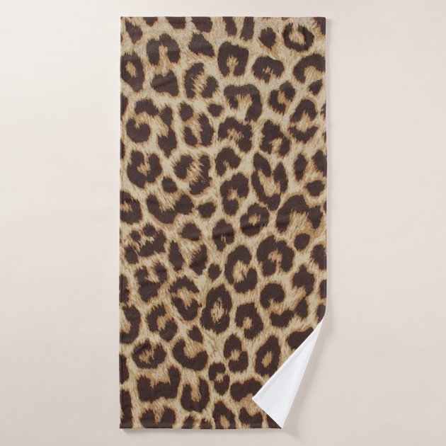 leopard print bath towels