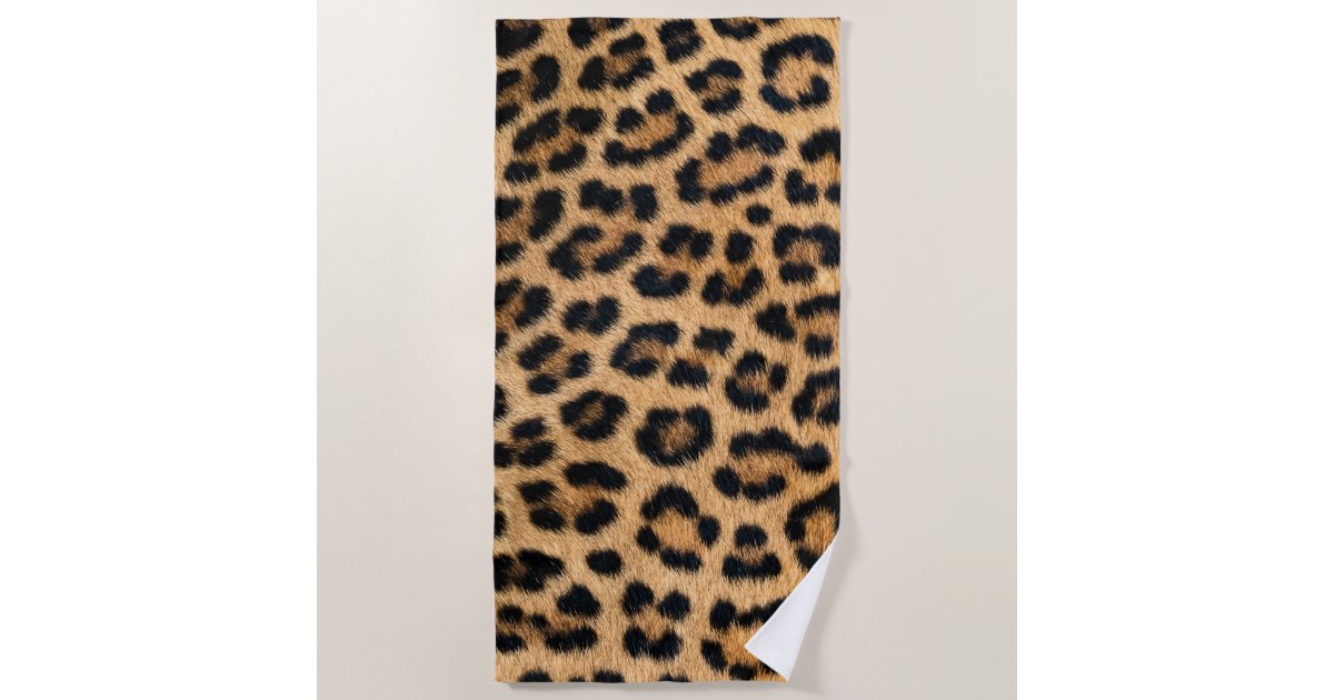 Leopard Print Beach Towel | Zazzle