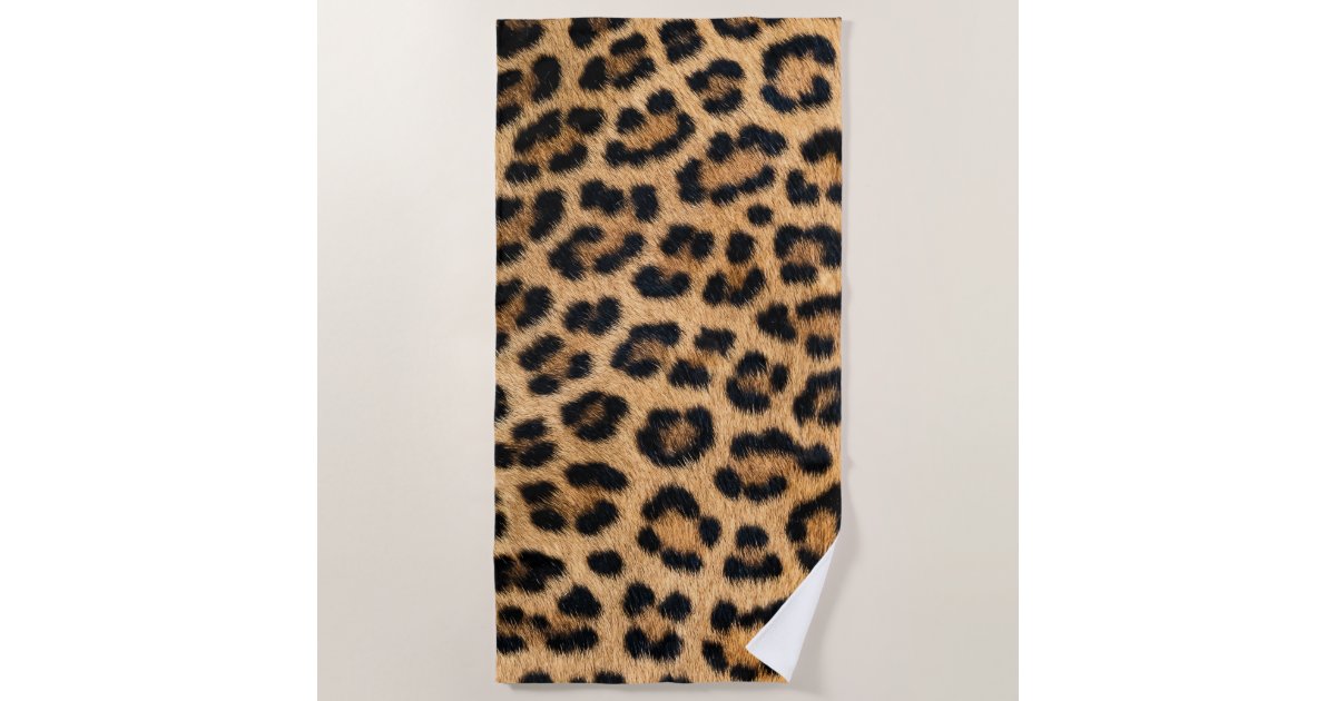 Leopard Print Beach Towel Zazzle