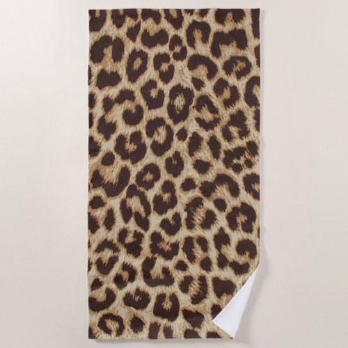Leopard Print Beach Towel