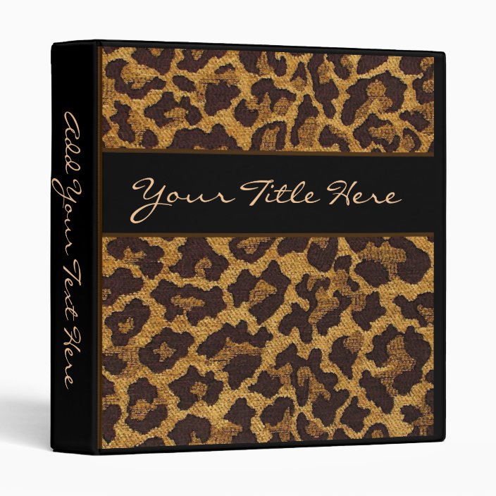 Leopard Print Binder