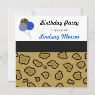 Leopard Print Birthday Invitation