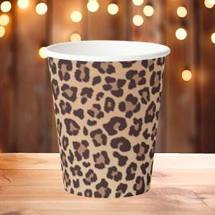 Leopard Print Birthday Paper Cups