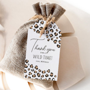 Leopard Print Birthday Party Gift Tags