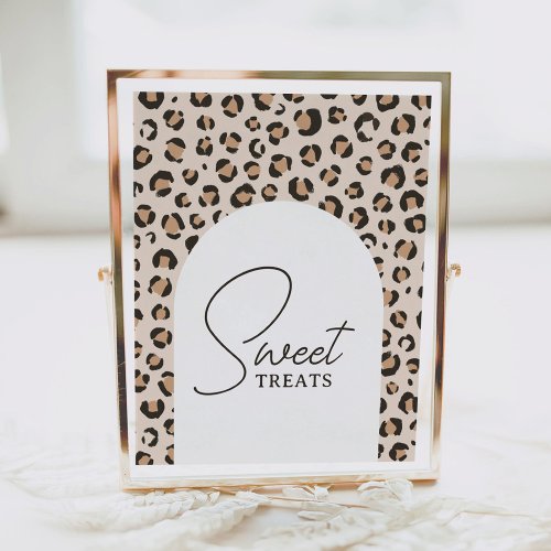 Leopard Print Birthday Party Sweet Treats Sign