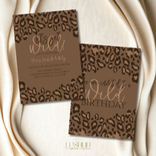 Leopard Print Birthday Stylish Animal Print Party Invitation