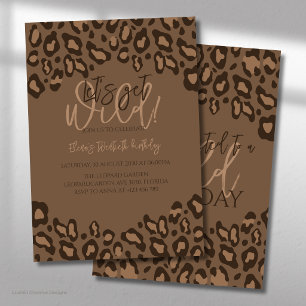 Leopard Print Birthday Stylish Animal Print Party Invitation