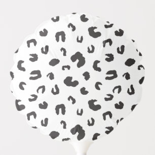 Leopard Print Black and White Balloon