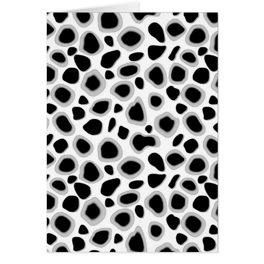 Leopard Print - Black and White Cards (Front)