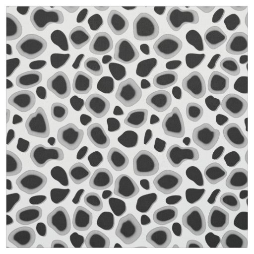 Leopard Print Black and White Fabric Zazzle