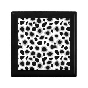 Leopard Print - Black and White Jewelry Box