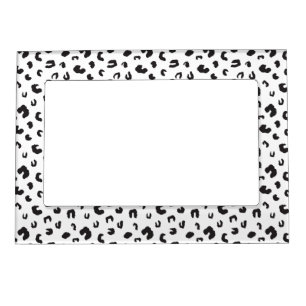 Leopard Print Black and White Magnetic Frame