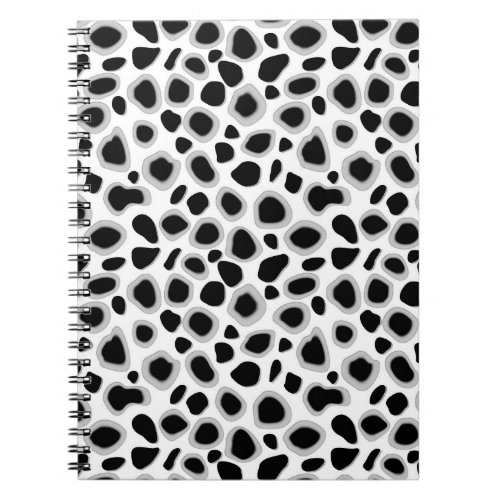 Leopard Print _ Black and White Notebook