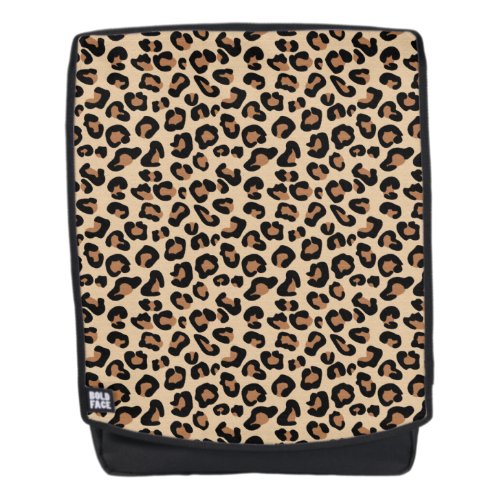 Leopard Print Black Brown Rust and Tan Backpack