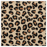 Leopard Print, Black, Brown, Rust and Tan Fabric