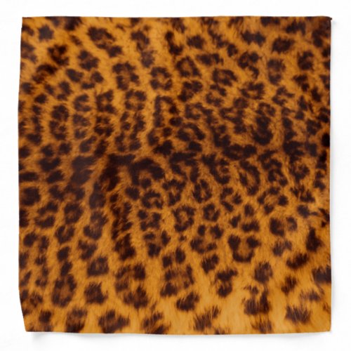 Leopard print black spotted Skin Texture Template Bandana