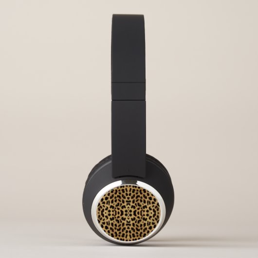 Leopard Print Bluetooth Headphones (Left)