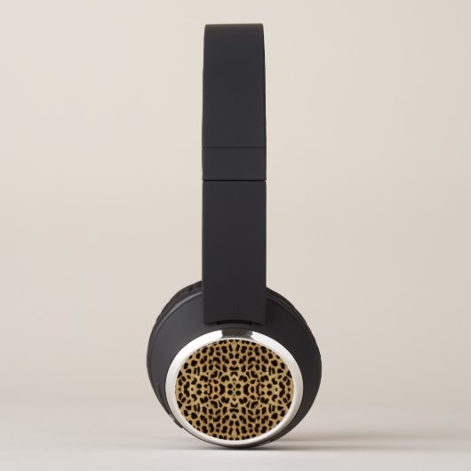 Leopard Print Bluetooth Headphones (Right)