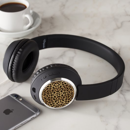 Leopard Print Bluetooth Headphones (In Situ)