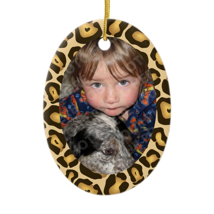 Adorn your Christmas tree with this customizable leopard animal print