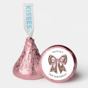 Leopard Print Bow Birthday  Hershey®'s Kisses®