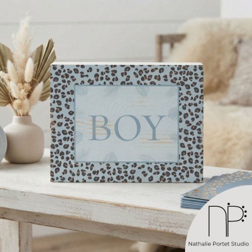 Leopard Print Boy Sign